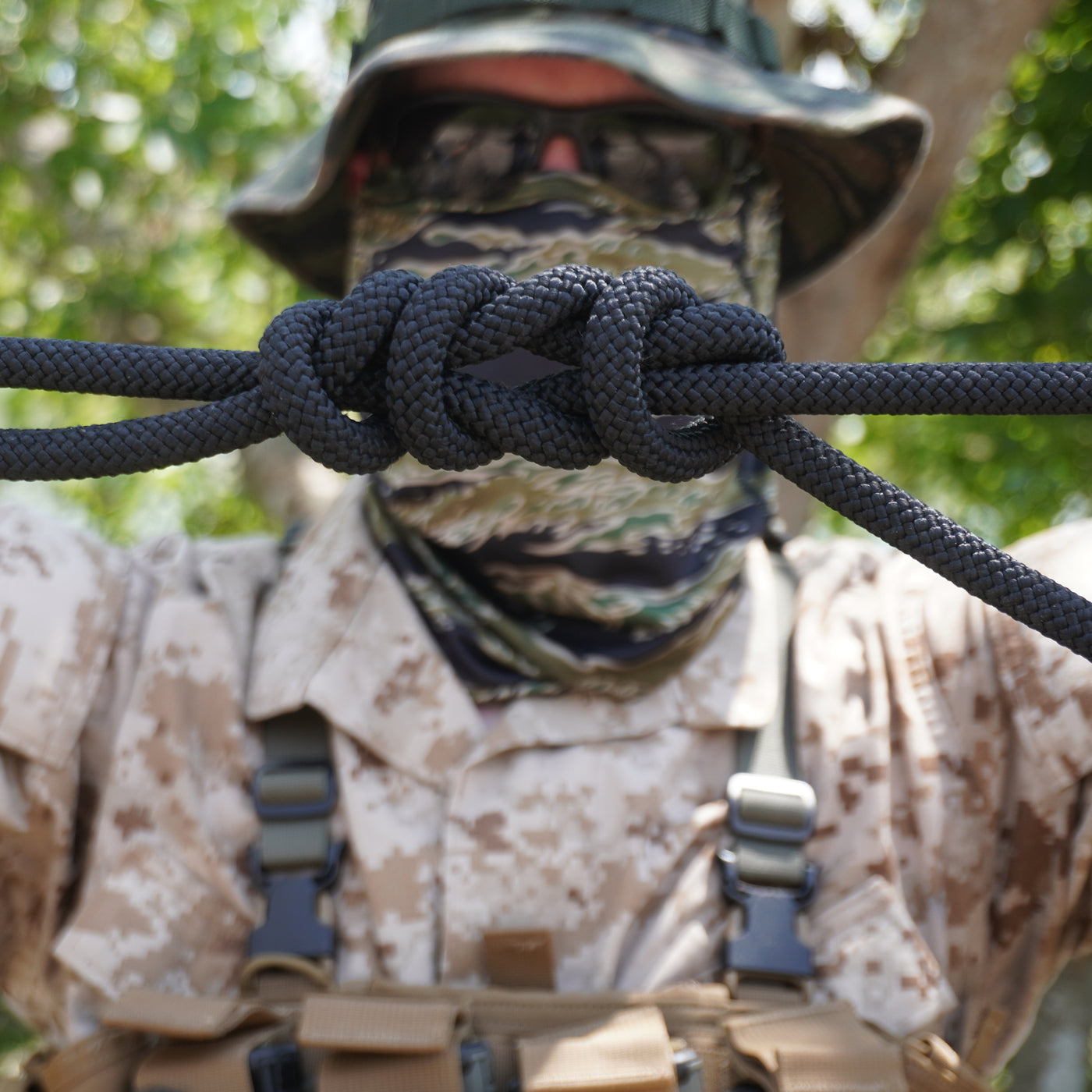 Recon Rope Square Knot Two Safeties